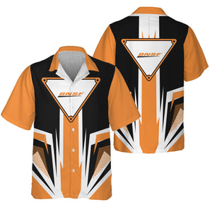 Railspirit BNSF Railway Hawaiian Shirt Bold Graphic Style All Over Printed Shirt