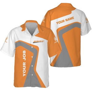 Railspirit Personalized BNSF Railway Hawaiian Shirt Unique Design with Custom Job Position Train Shirt