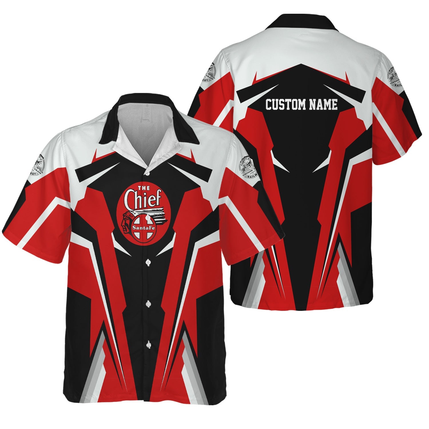 Railspirit Personalized The Chief Santa Fe Railroad Hawaiian Shirt Strong Line Style Train Unisex Shirt All Over Print