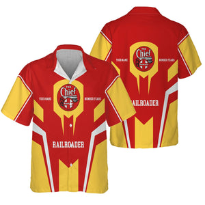 Railspirit Personalized The Chief Santa Fe Railroad Hawaiian Shirt Custom Year Railroader Shirt Gift Idea For Train Lover