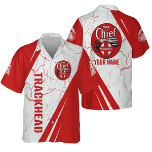 Railspirit Personalized The Chief Santa Fe Railroad Hawaiian Shirt Crackle Texture Style Shirt For Trackhead