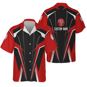 Railspirit Personalized The Chief Santa Fe Railroad Hawaiian Shirt Lightning-Edge Design Train Shirt For Railroad Lovers