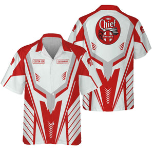 Railspirit Personalized The Chief Santa Fe Railroad Hawaiian Shirt Workwear-Inspired with Custom Position Train Shirt