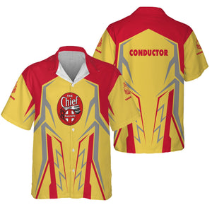Railspirit Personalized The Chief Santa Fe Railroad Hawaiian Shirt Futuristic Design with Custom Job Train Shirt
