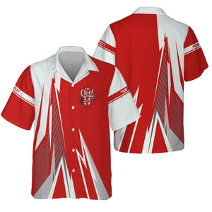 Railspirit Personalized The Chief Santa Fe Railroad Hawaiian Shirt Lightning-Inspired Railway Style Shirt For Train Lovers