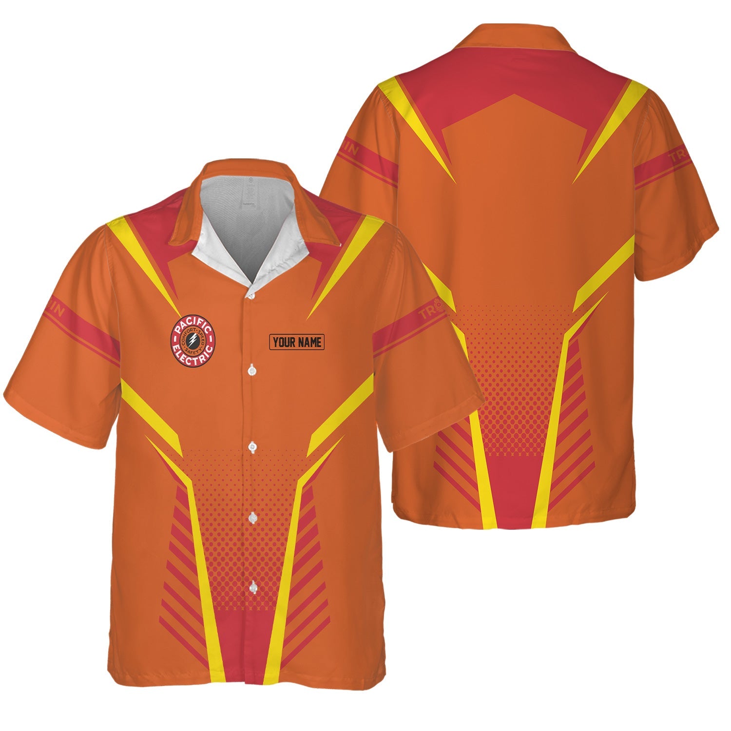 Railspirit Personalized Pacific Electric Railroad Hawaiian Shirt Unisex Train Shirt All Over Print