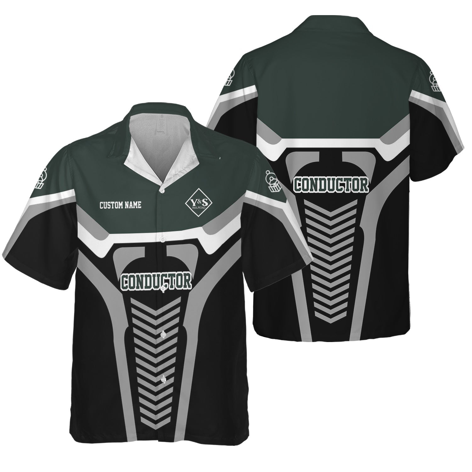 Railspirit Personalized Youngstown & Southern Railroad Hawaiian Shirt Track-Inspired with Custom Job Position Train Shirt