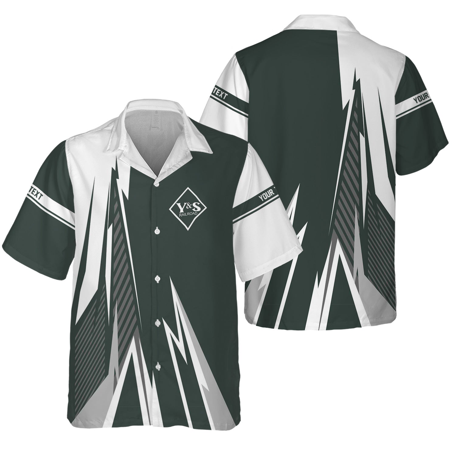 Railspirit Personalized Youngstown & Southern Railroad Hawaiian Shirt Lightning-Inspired Railway Style Shirt For Train Lovers