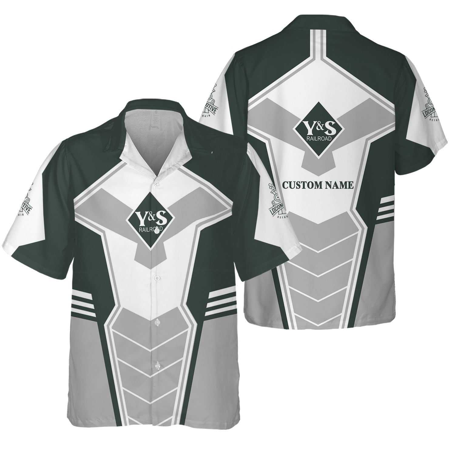 Railspirit Personalized Youngstown & Southern Railroad Hawaiian Shirt Engine-Inspired Style Train Shirt for Railroad Fanatic