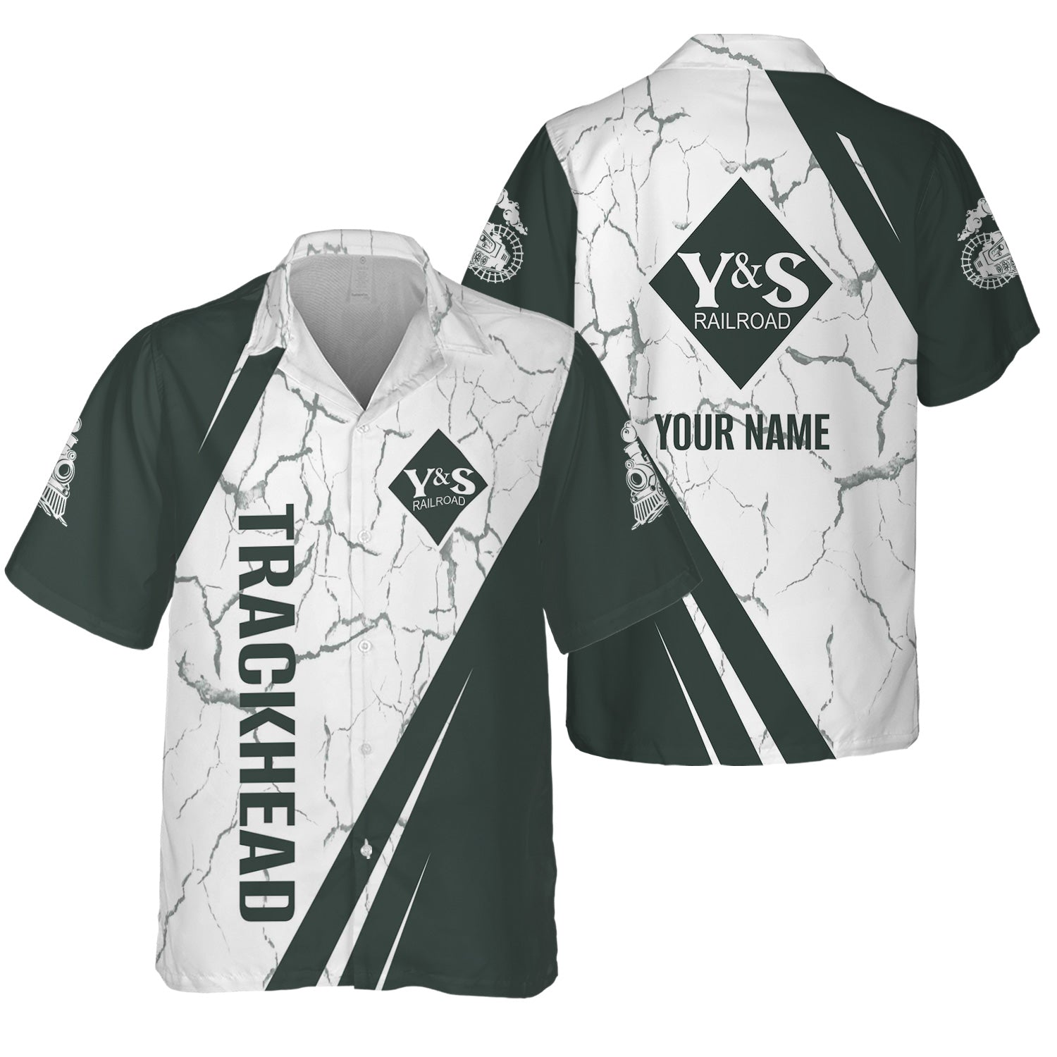 Railspirit Personalized Youngstown & Southern Railroad Hawaiian Shirt Crackle Texture Style Shirt For Trackhead