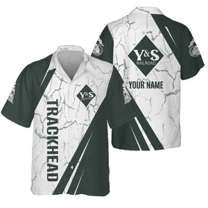 Railspirit Personalized Youngstown & Southern Railroad Hawaiian Shirt Crackle Texture Style Shirt For Trackhead