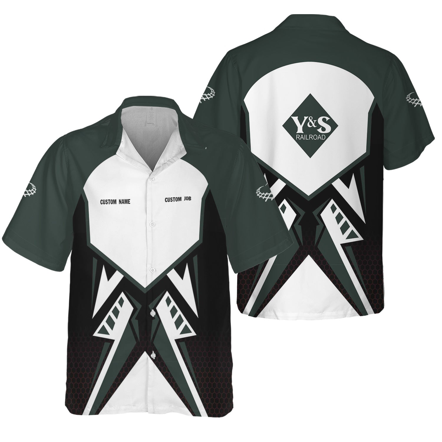 Railspirit Personalized Youngstown & Southern Railroad Hawaiian Shirt Vibriant Style with Custom Position Train Shirt