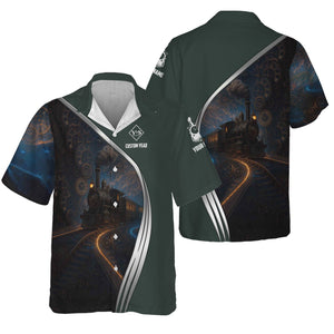 Railspirit Personalized Youngstown & Southern Railroad Hawaiian Shirt Steampunk Locomotive with Custom Year Train Shirt