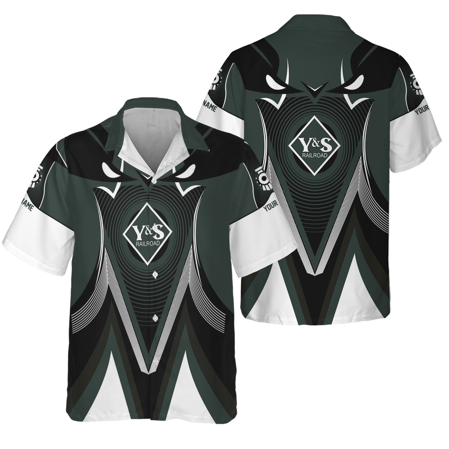 Railspirit Personalized Youngstown & Southern Railroad Hawaiian Shirt Vibrant Graphic Pattern Shirt For Train Enthusiasts