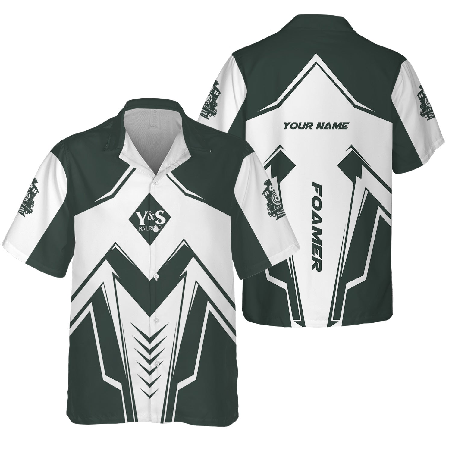 Railspirit Personalized Youngstown & Southern Railroad Hawaiian Shirt Railway Trainspotter Style Shirt Gift Idea For Foamers