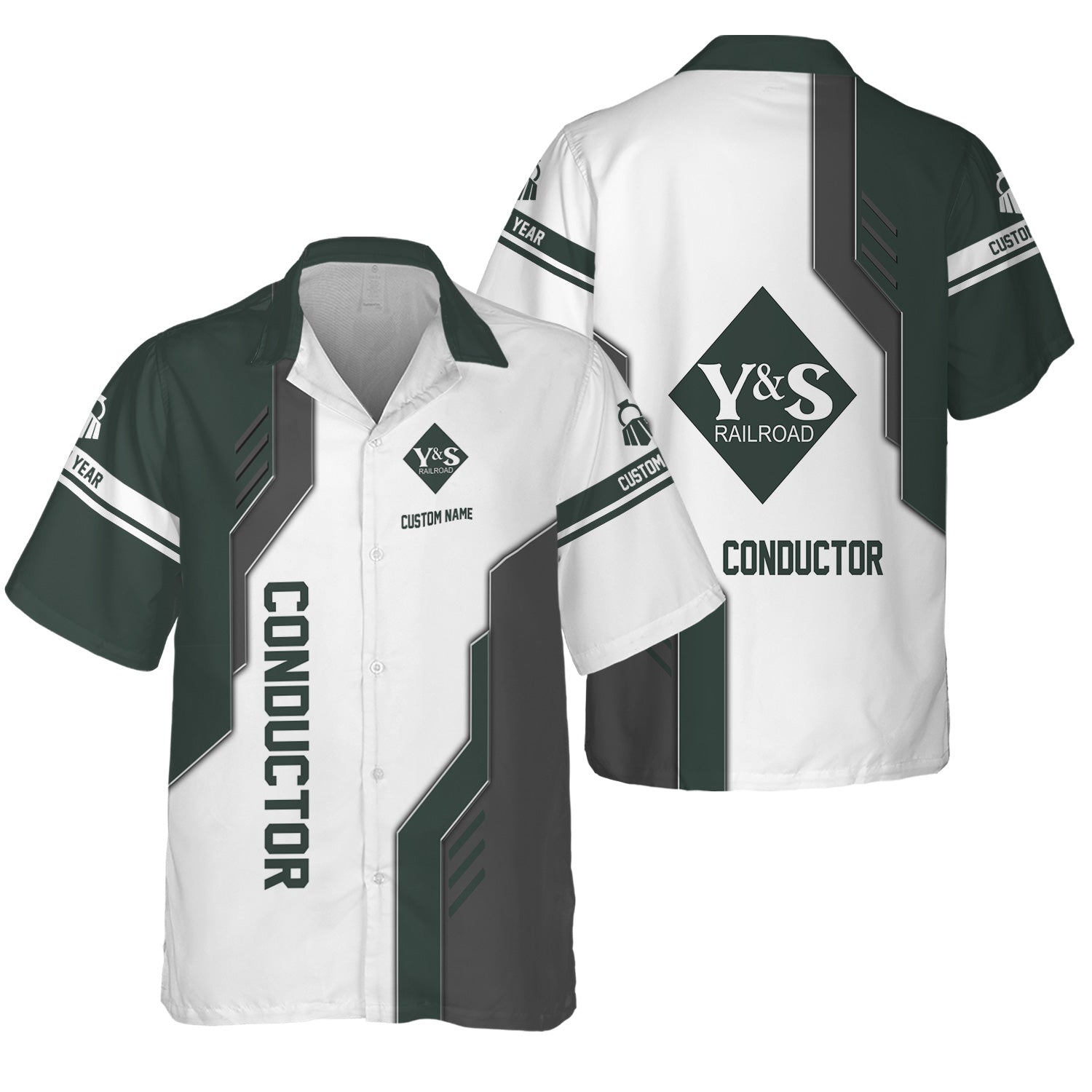 Railspirit Personalized Youngstown & Southern Railroad Hawaiian Shirt Unique Railway Style with Custom Job Train Shirt