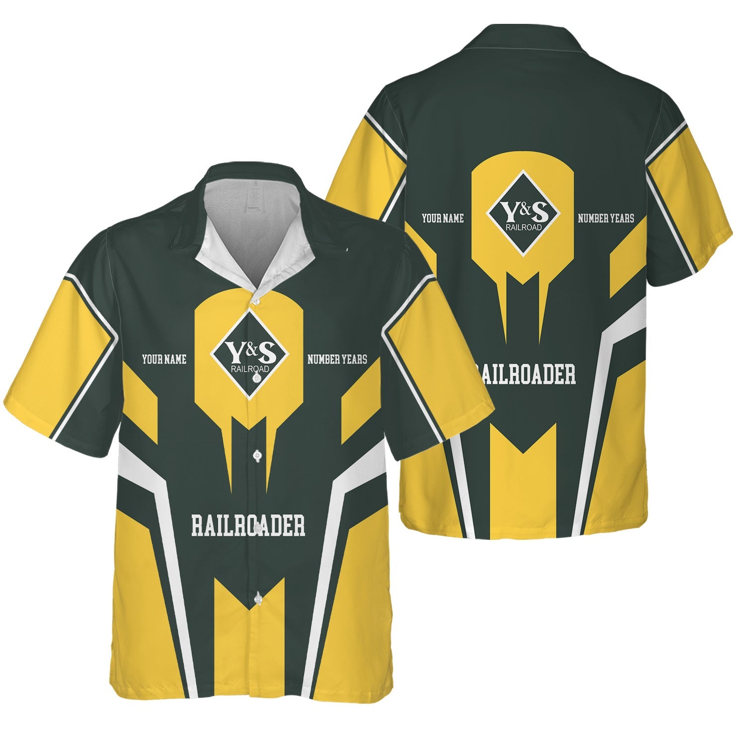 Railspirit Personalized Youngstown & Southern Railroad Hawaiian Shirt Custom Year Railroader Shirt Gift Idea For Train Lover