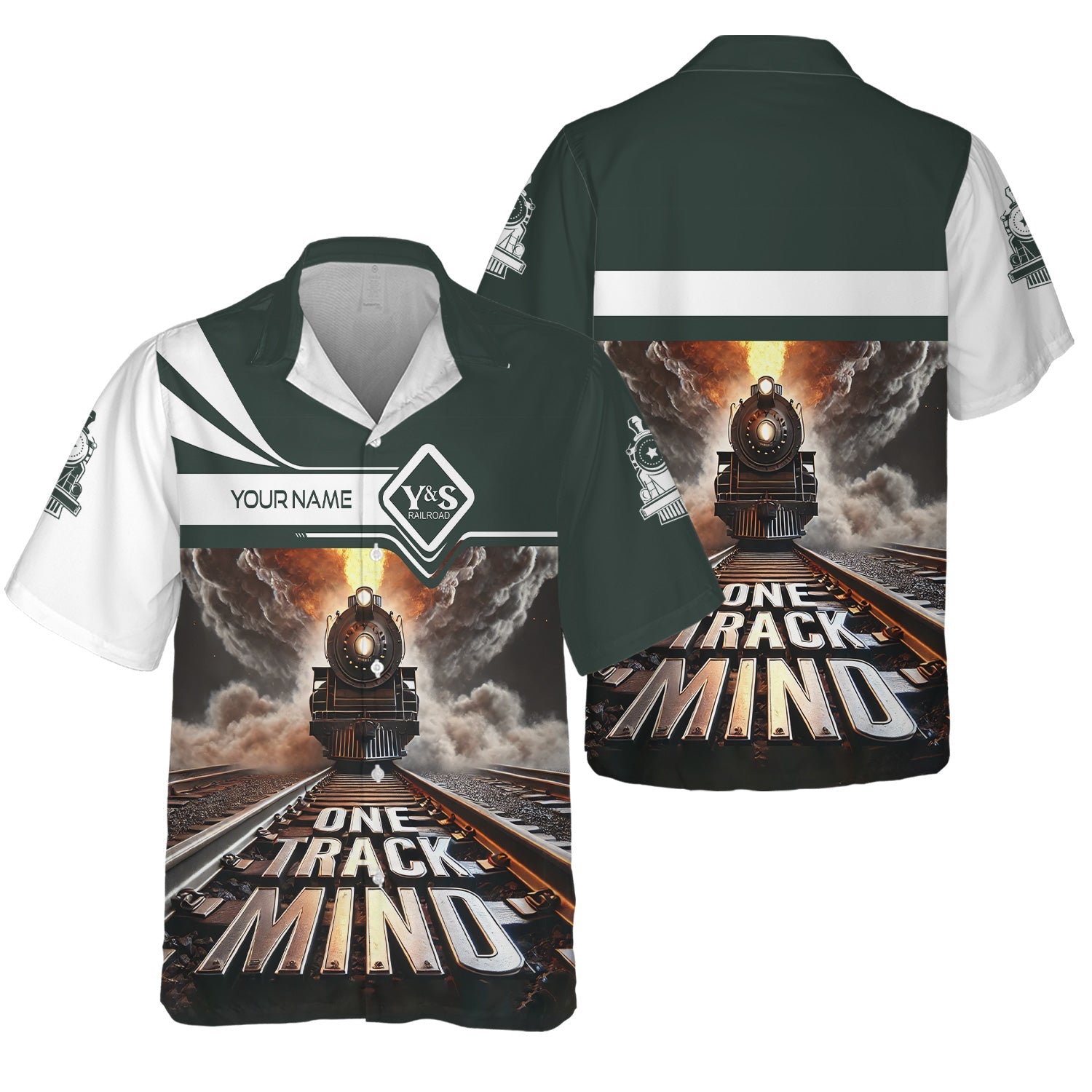 Railspirit Personalized Youngstown & Southern Railroad Hawaiian Shirt One Track Mind Train Printed Shirt