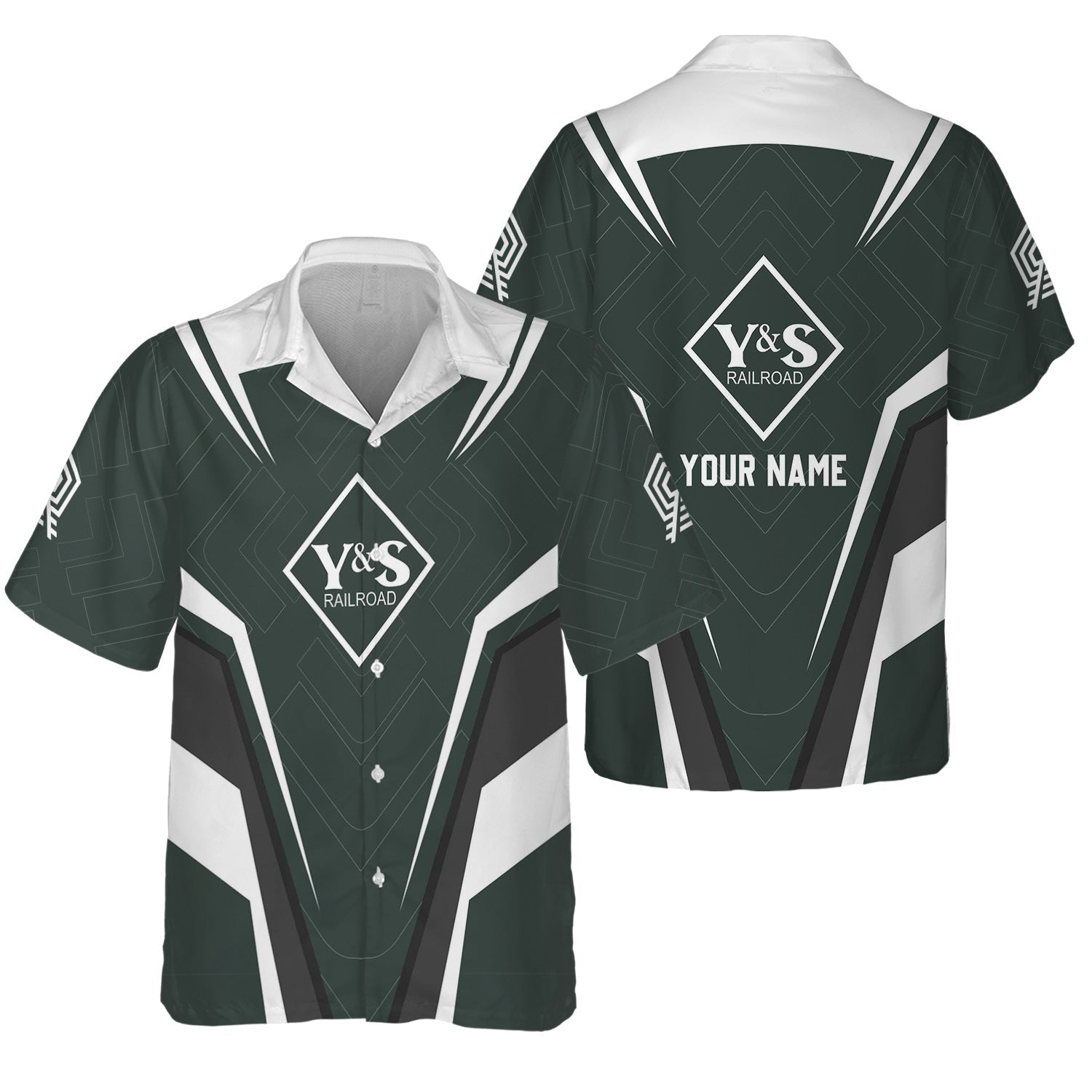 Railspirit Personalized Youngstown & Southern Railroad Hawaiian Shirt Railway Inspired Apparel Train Shirt For Train Lovers