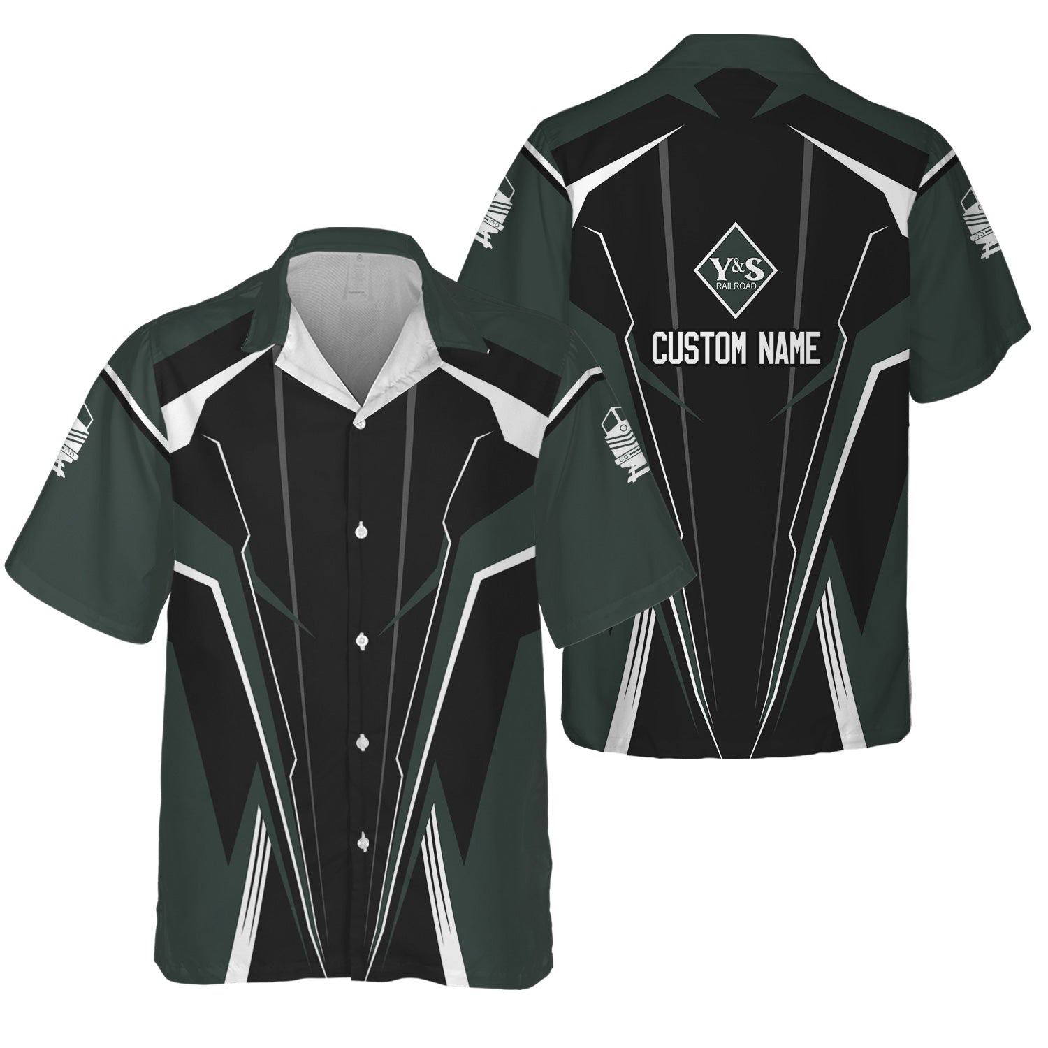 Railspirit Personalized Youngstown & Southern Railroad Hawaiian Shirt Lightning-Edge Design Train Shirt For Railroad Lovers