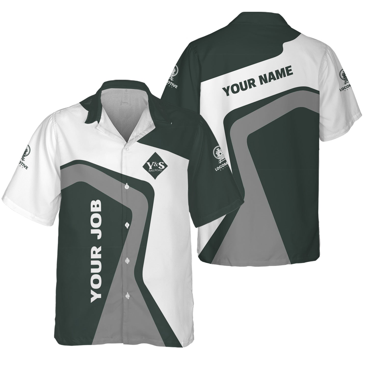 Railspirit Personalized Youngstown & Southern Railroad Hawaiian Shirt Unique Design with Custom Job Position Train Shirt