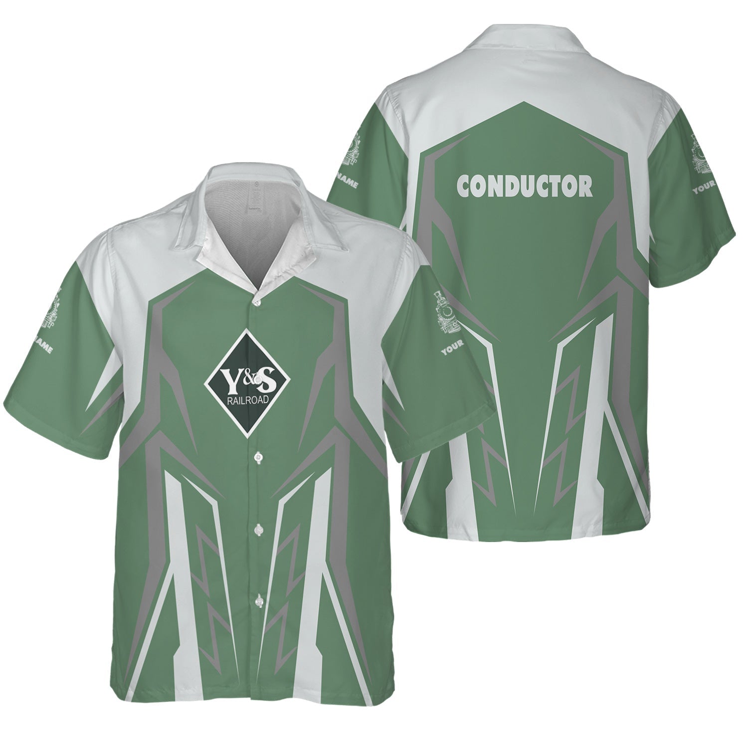 Railspirit Personalized Youngstown & Southern Railroad Hawaiian Shirt Futuristic Design with Custom Job Train Shirt