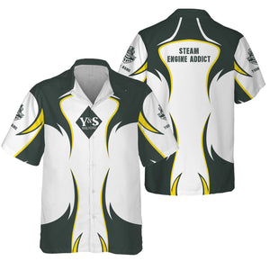 Railspirit Personalized Youngstown & Southern Railroad Hawaiian Shirt Distinctive Flame Style Shirt For Steam Engine Addict