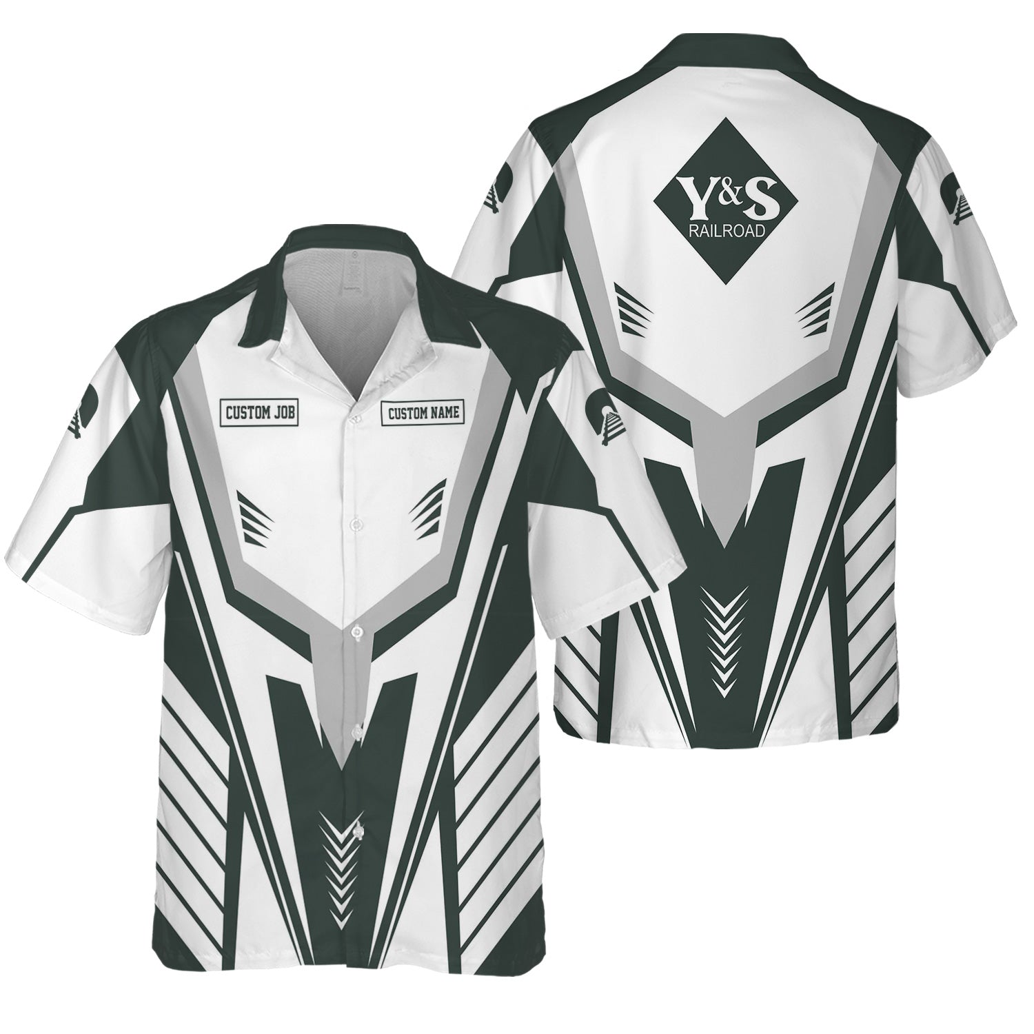 Railspirit Personalized Youngstown & Southern Railroad Hawaiian Shirt Workwear-Inspired with Custom Position Train Shirt