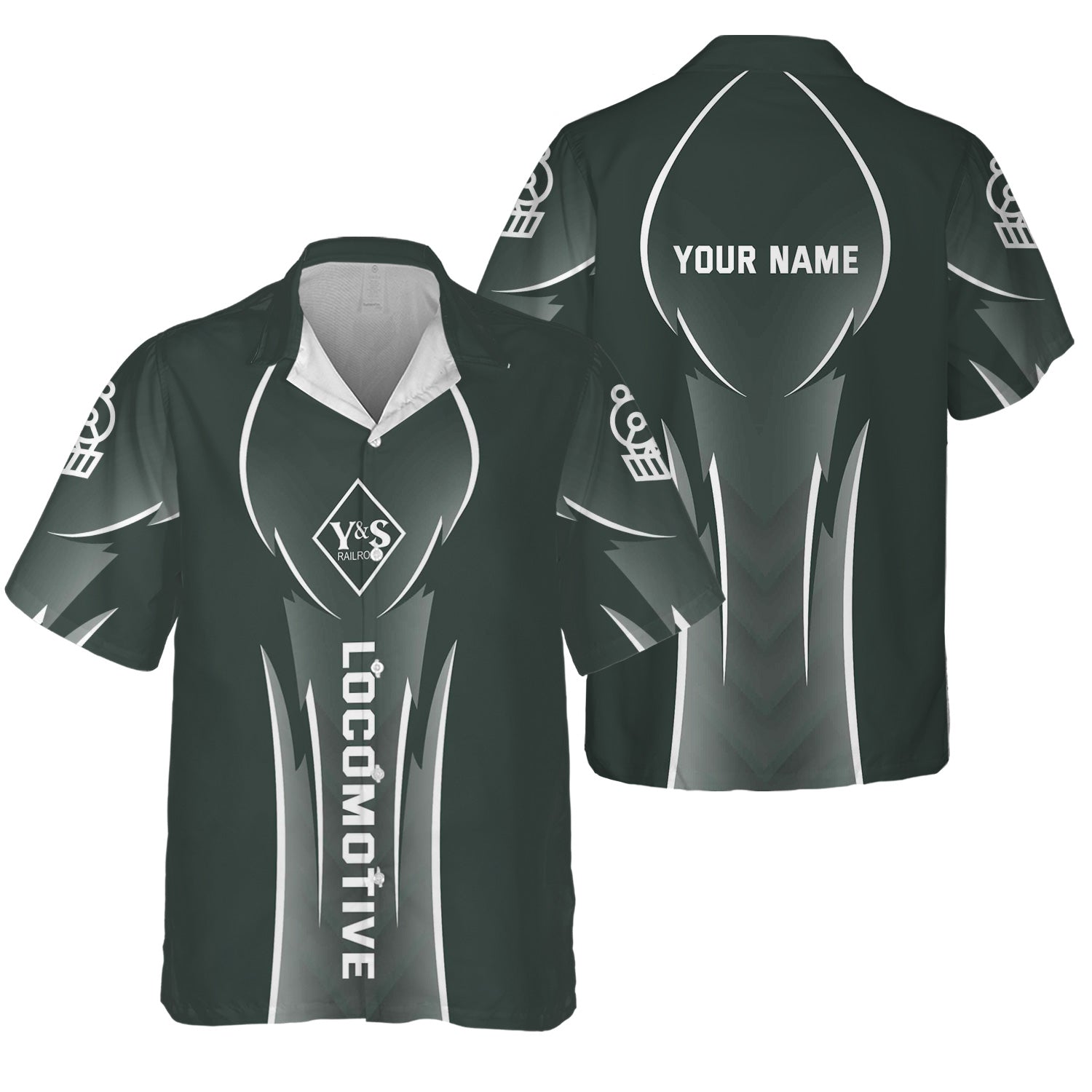 Railspirit Personalized Youngstown & Southern Railroad Hawaiian Shirt Striking Line Style Train Shirt For Locomotive Lovers