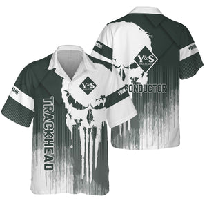 Railspirit Personalized Youngstown & Southern Railroad Hawaiian Shirt Skull Design with Custom Job Train Shirt for Trackhead Crew