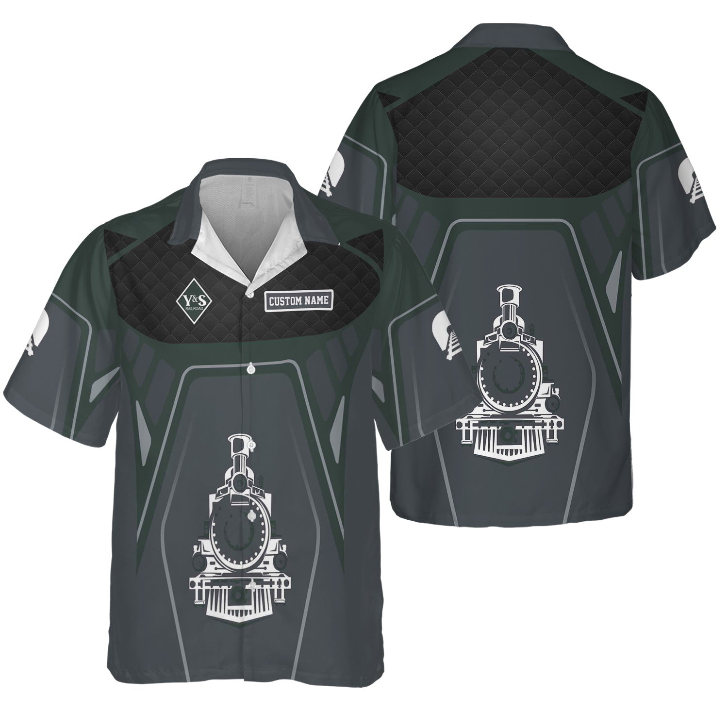 Railspirit Personalized Youngstown & Southern Railroad Hawaiian Shirt Steam Locomotive Engine Graphic Train Shirt All Over Print