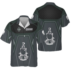 Railspirit Personalized Youngstown & Southern Railroad Hawaiian Shirt Steam Locomotive Engine Graphic Train Shirt All Over Print