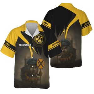 Railspirit Personalized Richmond, Fredericksburg And Potomac Railroad Hawaiian Shirt Angry Train Hawaiian Shirt Gift Idea For Train Lover