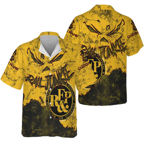 Railspirit Personalized Richmond, Fredericksburg And Potomac Railroad Hawaiian Shirt Torn Graphic Style Train Shirt For Rail Junkie