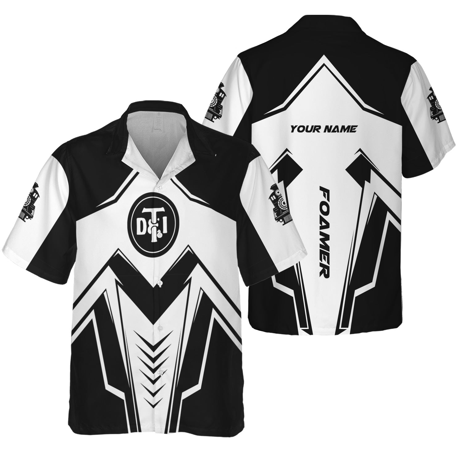 Railspirit Personalized Detroit Toledo And Ironton Railroad Hawaiian Shirt Railway Trainspotter Style Shirt Gift Idea For Foamers