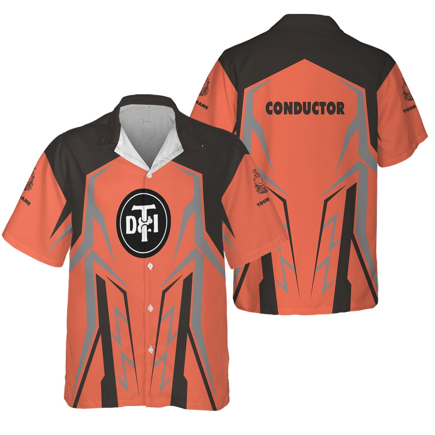 Railspirit Personalized Detroit Toledo And Ironton Railroad Hawaiian Shirt Futuristic Design with Custom Job Train Shirt