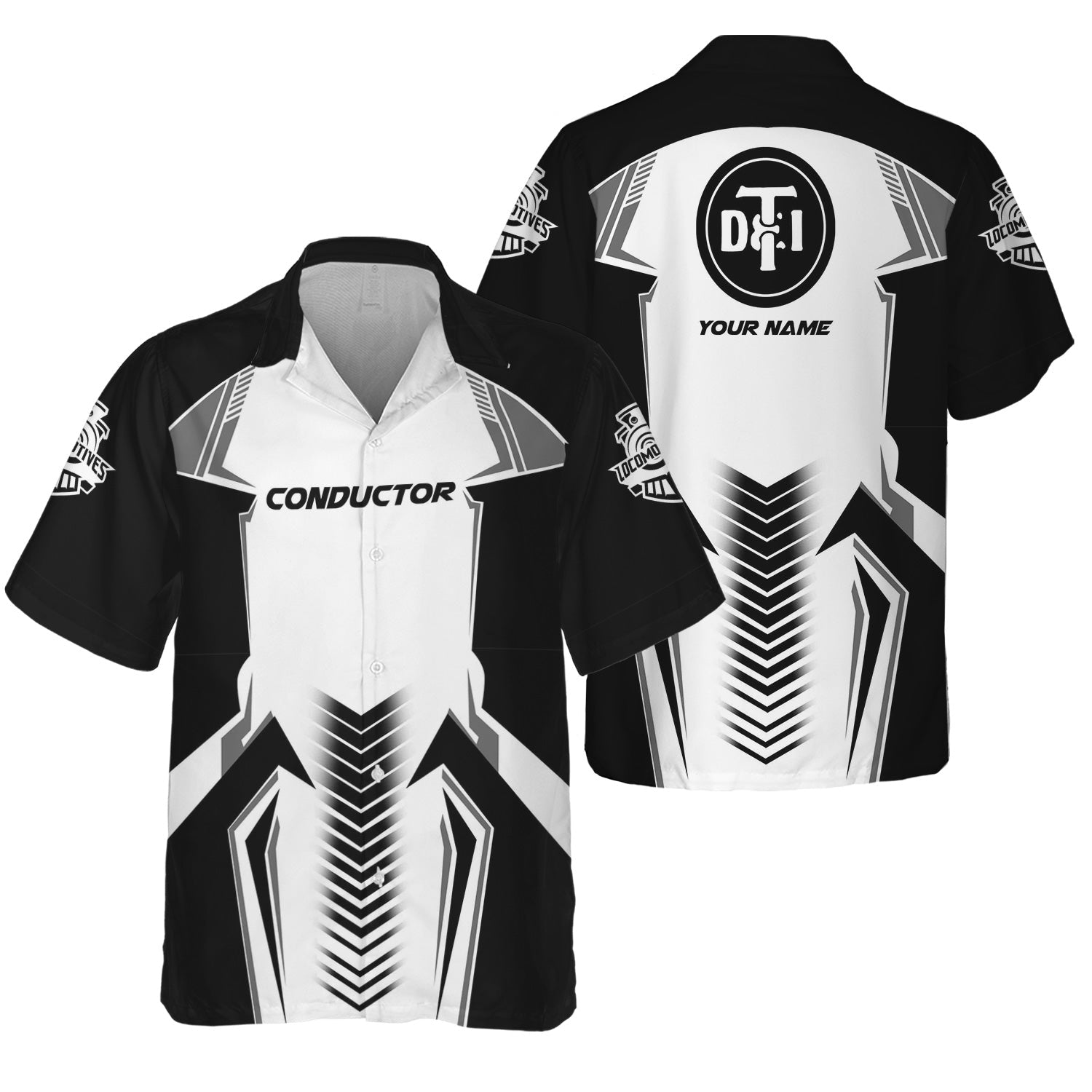 Railspirit Personalized Detroit Toledo And Ironton Railroad Hawaiian Shirt Standout Style with Custom Position Train Shirt