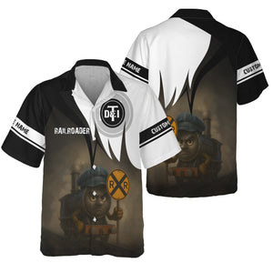 Railspirit Personalized Detroit Toledo And Ironton Railroad Hawaiian Shirt Angry Train Hawaiian Shirt Gift Idea For Train Lover