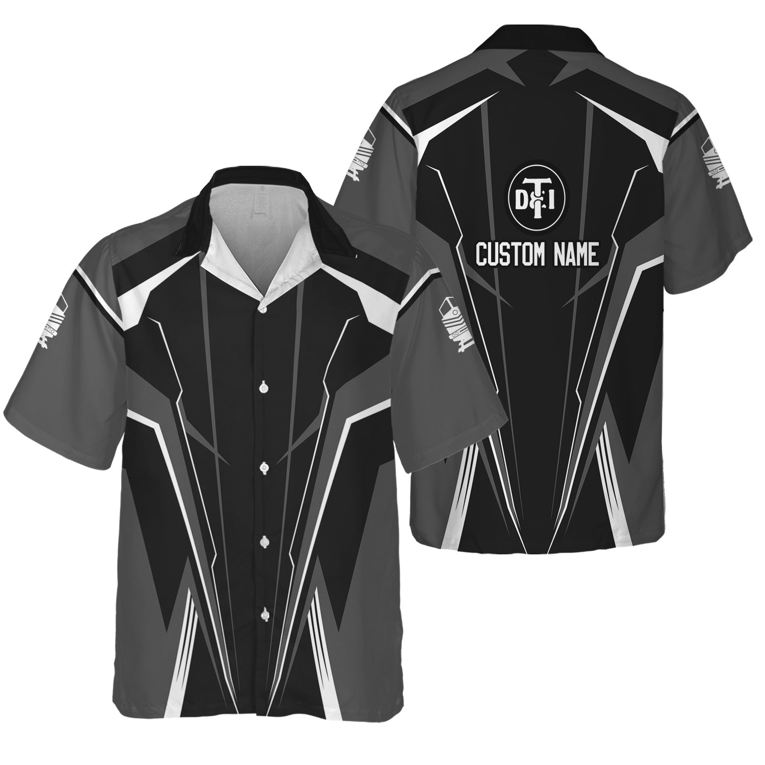 Railspirit Personalized Detroit Toledo And Ironton Railroad Hawaiian Shirt Lightning-Edge Design Train Shirt For Railroad Lovers