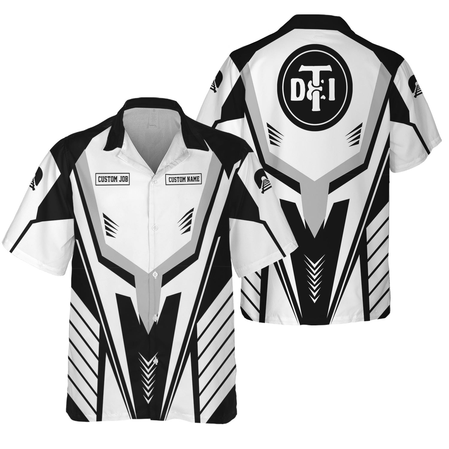 Railspirit Personalized Detroit Toledo And Ironton Railroad Hawaiian Shirt Workwear-Inspired with Custom Position Train Shirt