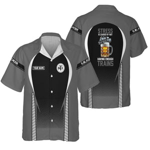 Railspirit Personalized Detroit Toledo And Ironton Railroad Hawaiian Shirt Stress Is Caused By Not Having Enough Trains Shirt All Over Print