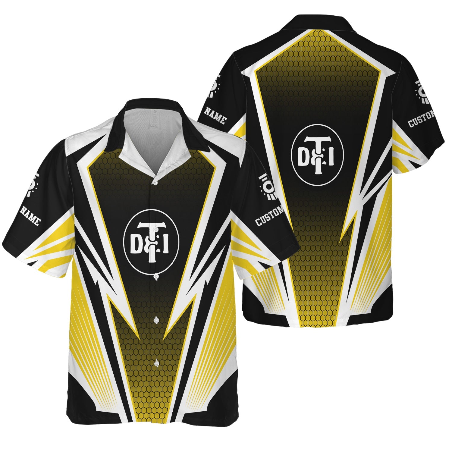 Railspirit Personalized Detroit Toledo And Ironton Railroad Hawaiian Shirt Lightning Graphic Style Shirt Gift Idea For Train Lover