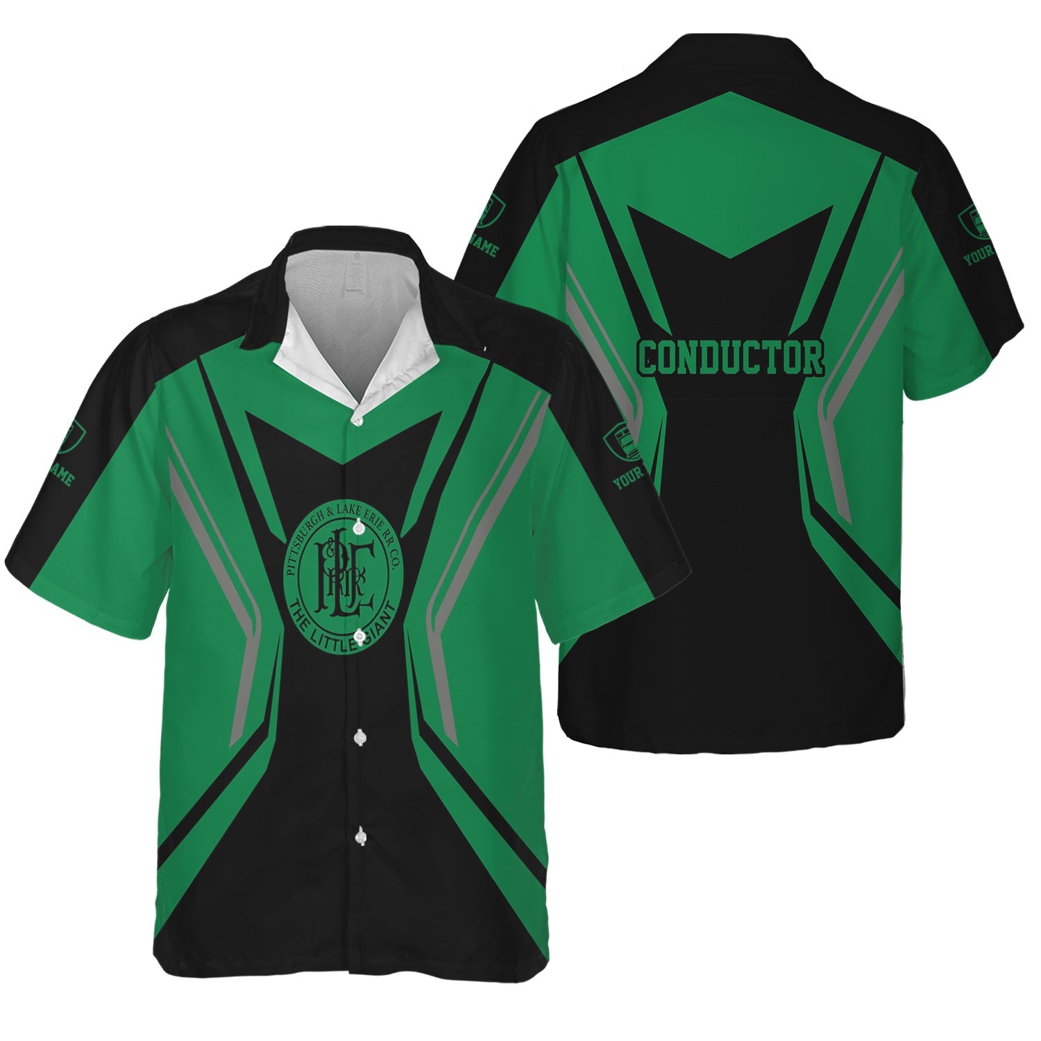 Railspirit Personalized Pittsburgh And Lake Erie Railroad Hawaiian Shirt Unique Style with Custom Job Train Shirt