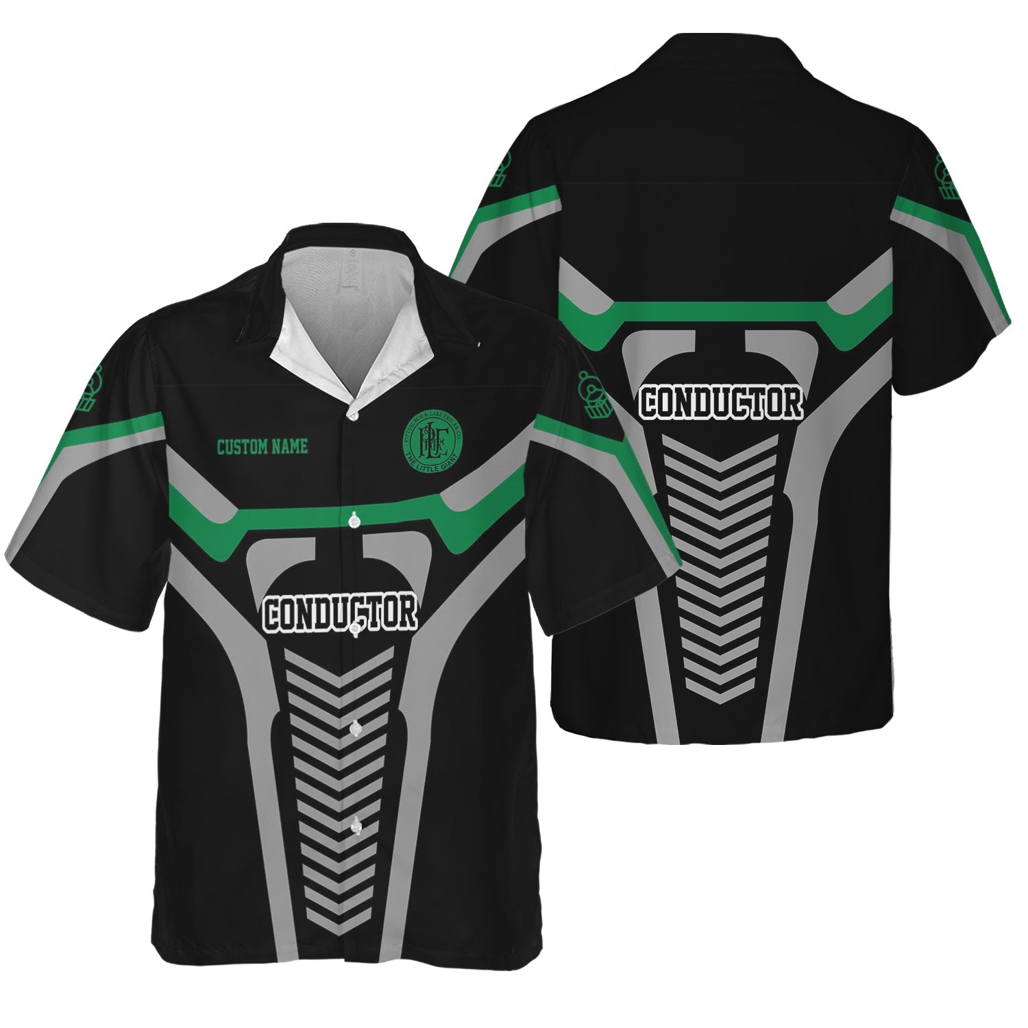 Railspirit Personalized Pittsburgh And Lake Erie Railroad Hawaiian Shirt Track-Inspired with Custom Job Position Train Shirt