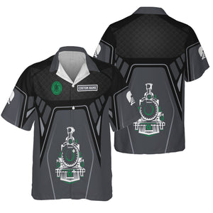 Railspirit Personalized Pittsburgh And Lake Erie Railroad Hawaiian Shirt Steam Locomotive Engine Graphic Train Shirt All Over Print