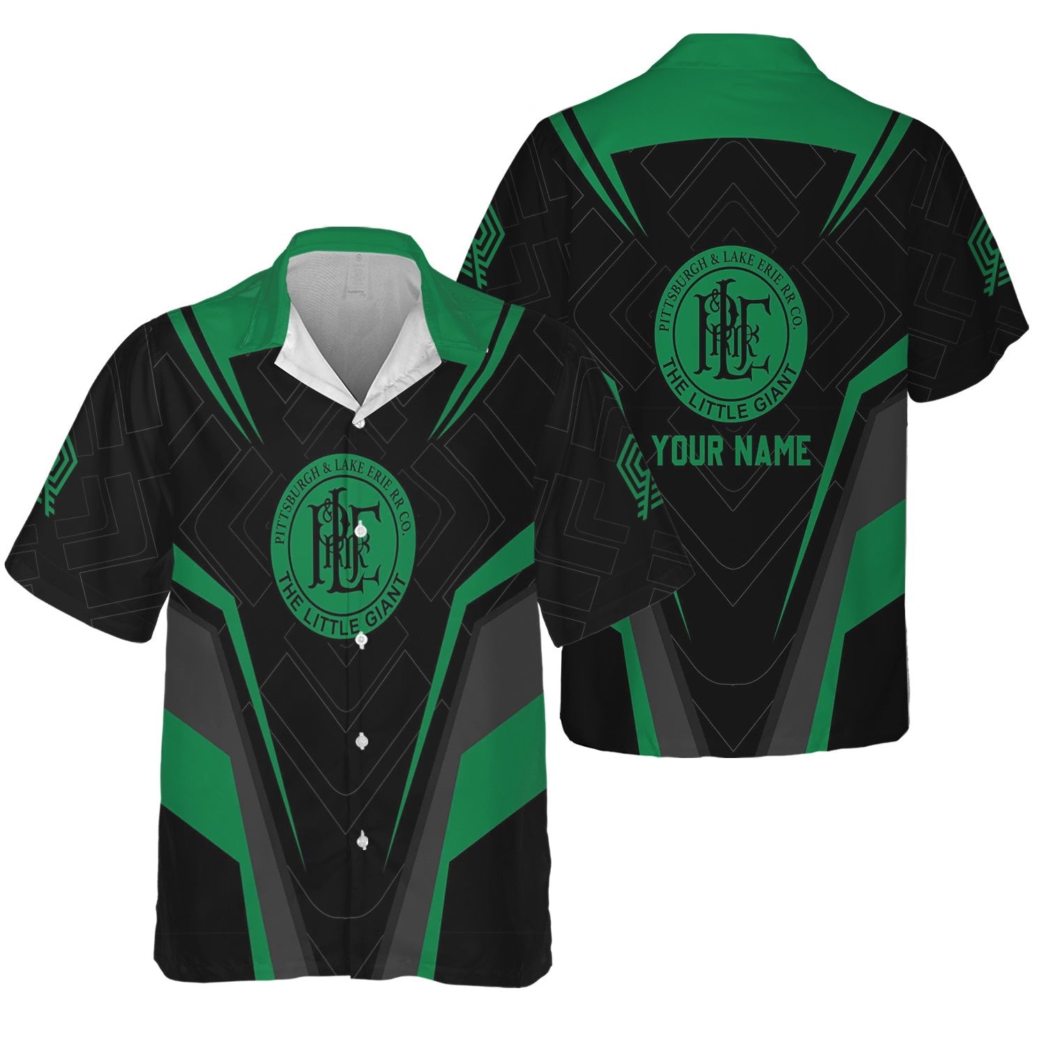 Railspirit Personalized Pittsburgh And Lake Erie Railroad Hawaiian Shirt Railway Inspired Apparel Train Shirt For Train Lovers