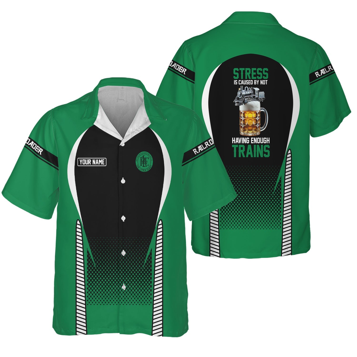 Railspirit  Personalized  Pittsburgh And Lake Erie Railroad Hawaiian Shirt  Stress Is Caused By Not Having Enough Trains  Shirt All Over Print