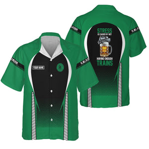 Railspirit  Personalized  Pittsburgh And Lake Erie Railroad Hawaiian Shirt  Stress Is Caused By Not Having Enough Trains  Shirt All Over Print