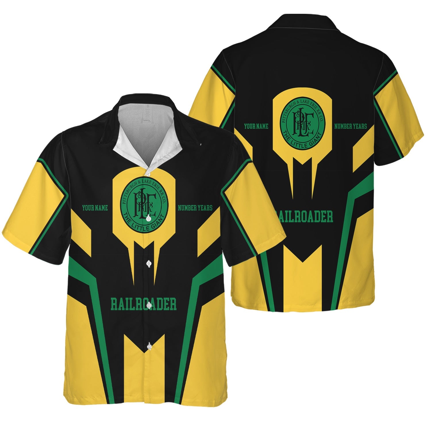 Railspirit Personalized Pittsburgh And Lake Erie Railroad Hawaiian Shirt Custom Year Railroader Shirt Gift Idea For Train Lover