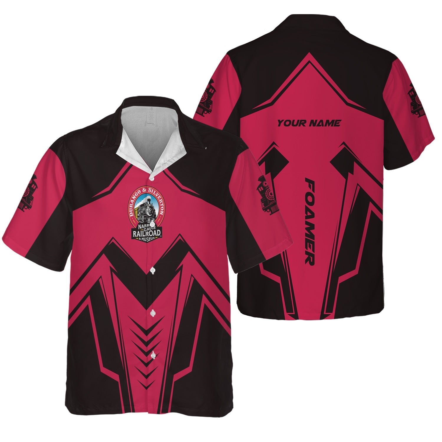 Railspirit Personalized Durango And Silverton Narrow Gauge Railroad Hawaiian Shirt Railway Trainspotter Style Shirt Gift Idea For Foamers